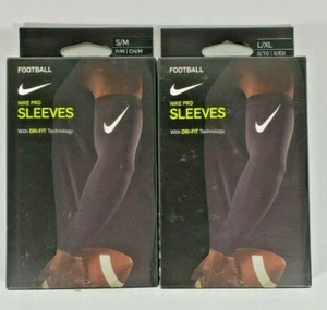 New NIKE Football Pro Sleeves DRI-FIT Black - Picture 1 of 5