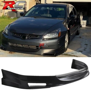 Fit 03-05 Honda Accord Sedan Mugen Style Front Bumper Lip Splitter Unpainted PU - Picture 1 of 5