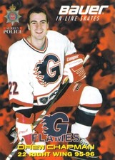 DREW CHAPMAN, GUILDFORD FLAMES, RARE 1995-1996 TEAM-ISSUED CARD.