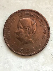 Wählen Sie MEXIKO 5 CENTAVOS Bronze von 1943 bis 1954 MEXICAN COIN MEXICO USA - Bild 1 von 4