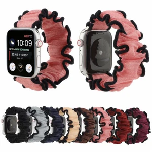 Scrunchie Bracelet Band Strap for Apple Watch 10 9 8 7 6 SE 40/44/41/45/42/46mm - Picture 1 of 36