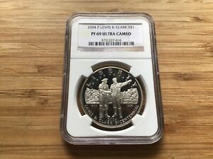 2004 P Lewis & Clark Expedition $1 NGC PF 69 Ultra Cameo Silver Dollar
