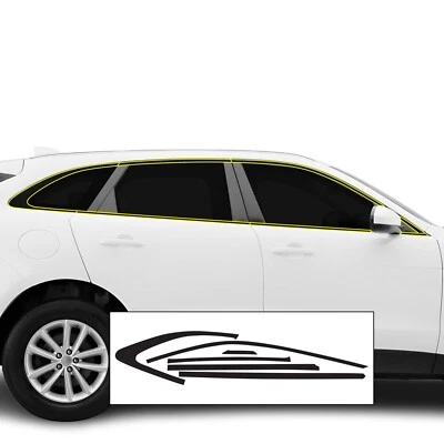 Se adapta a Jaguar F-Pace 2017-2020 moldura de ventana lateral cromo eliminar calcomanía vinilo apagón Foto 1 de 4