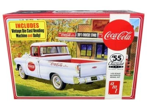 Skill 3 Model Kit 1955 Chevrolet Cameo Pickup Truck "Coca-Cola" with Vintage Ven - Picture 1 of 1