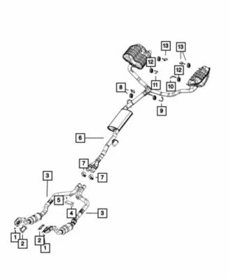 Genuine Mopar 2015-2023 Dodge Charger Exhaust Bracket Rear Left 68271435AB - Image 1 of 3