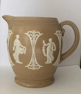 Antique, Victorian, COPELAND SPODE, Jasperware Milk Pitcher - Picture 1 of 20