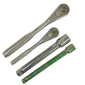 Allen 11900 3/8, 10900 1/4 in Drive Ratchet and 12810 11910 Extension Bar 4 Pcs - Picture 1 of 21
