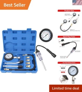 9-Piece Compression Tester Kit with Spark Plug Tester for Engine Diagnostics - Bild 1 von 8