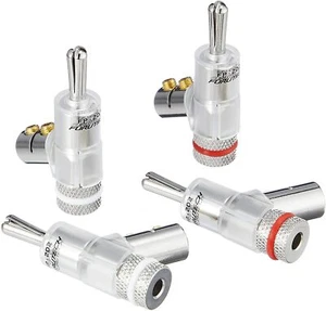 FURUTECH FP-202R ADL Rhodium-plated Banana Plug Set of 4 - Picture 1 of 1