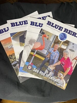 Lot of 4 Wally Byam Caravan Club Blue Beret RV Airstream Magazines 2021 2022 Foto 1 de 4