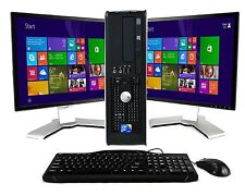 Dell or hp Desktop PC Computer Core i3 500GB 8GB DUAL 24" LCD WiFi Windows 10