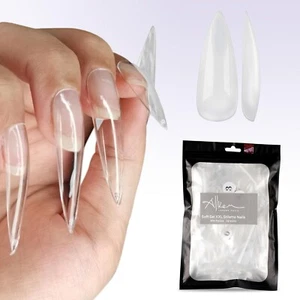Neu Soft Gel Nagel Tips XXL 300 Stück Stiletto Extensions mit Nachfüllbeutel schneller Versand - Bild 1 von 7