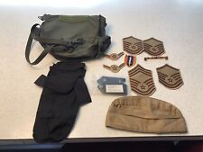 Vintage US Air Force Military Bag & Patches VG Condition