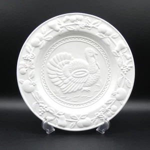 Vintage Nantucket Home weiß Truthahn geprägt 10,5" Servierplatte - Haarriss - Bild 1 von 10