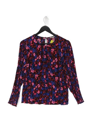 Hush Women's Top UK 12 Multi Floral 100% Viscose Long Sleeve Crew Neck Basic - Image 1 of 4