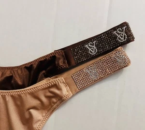 Two Victoria's Secret Very Sexy Scattered Shine Strap Thong Panties  SMALL - Picture 1 of 3