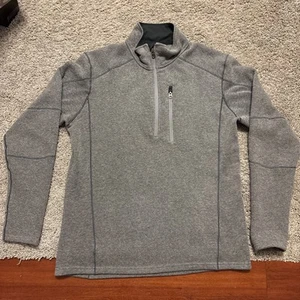 Kuhl Sweater Mens L Gray Interceptr Fleece Quarter Zip 1/4 Pullover Sweatshirt - Picture 1 of 7