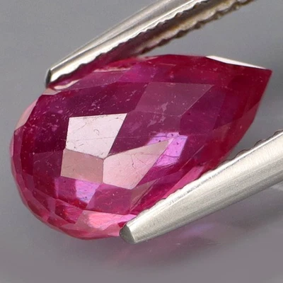 5.04Ct. восхитительный цвет натуральный большой верхний красный розовый рубин (вьетнамский цвет) Briolette - Изображение 1 из 4