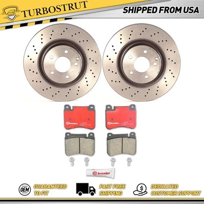 Front Brake Rotors Pads Kit For 2004 2005 Mercedes-Benz C320 Lifetime Warranty - Image 1 of 4