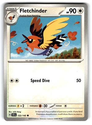2024 Pokemon Fletchinder #122/142 - Image 1 of 2