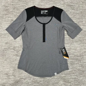 Camisa 5.11 Tactical Willow Henley Mujer Pequeña Gris Negra Manga Corta Top - Imagen 1 de 10