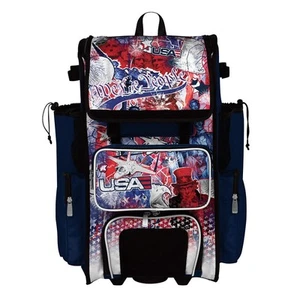 Superpack 2.0 Baseball Softball Gear Bag 23-1/2x 13-1/2x 9-1/2 USA Liberty N - Picture 1 of 4
