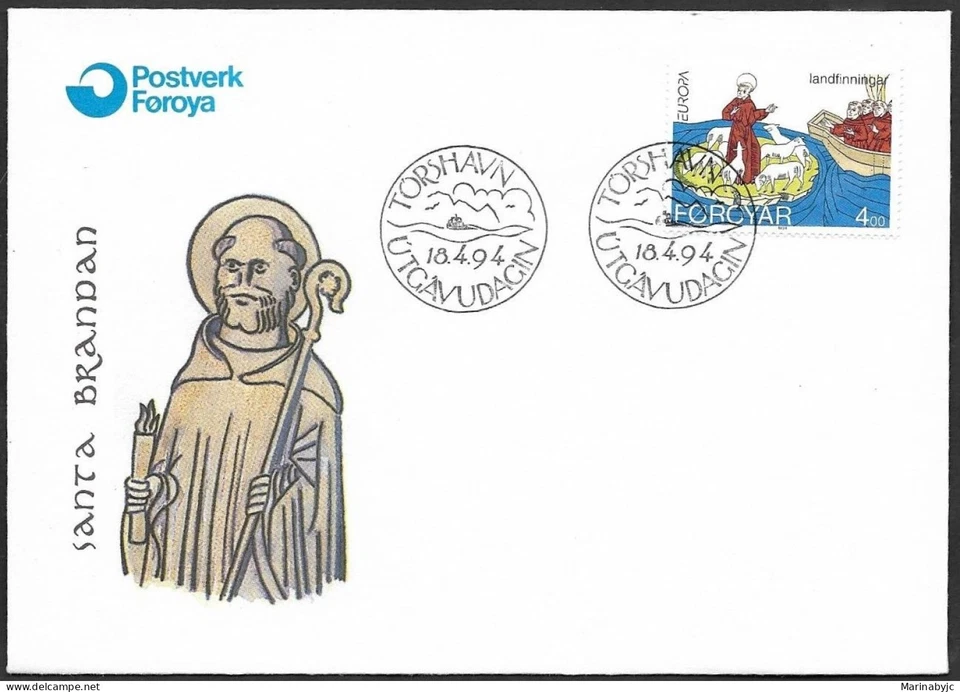 SKV) 1994. Faroe Islands. Europe CEPT, FDC XF - Image 1 of 1