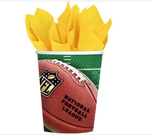 NFL Drive Pro Football Sports Banquet Birthday Party 12 oz. Paper Cups 8ct - Picture 1 of 4