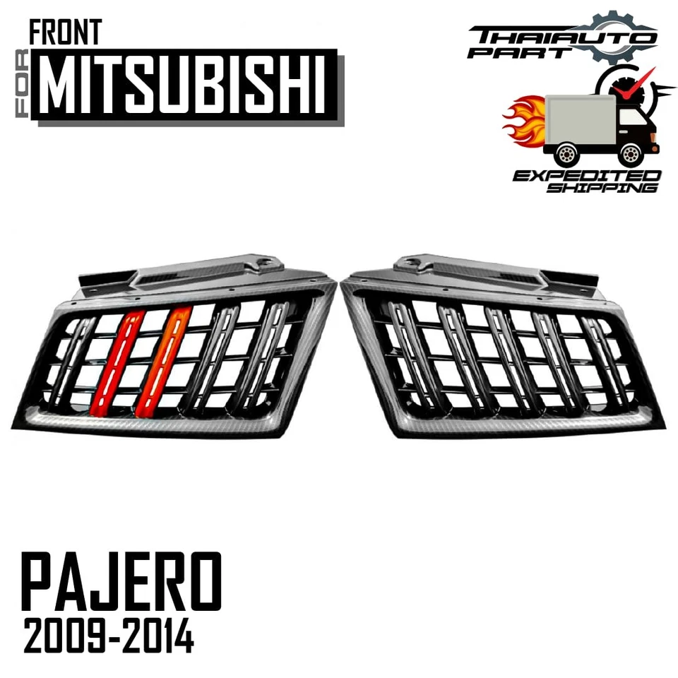 Cubierta de parrilla delantera izquierda derecha para Mitsubishi Pajero Montero Sport 2009-14 cabina Foto 1 de 4