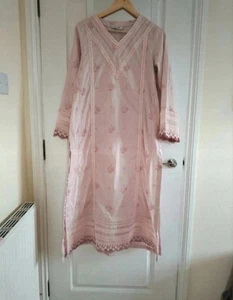 Sapphire Jacquard Pink A Line Medium Shirt #sapphire #ethnic #summer #asian - Picture 1 of 9