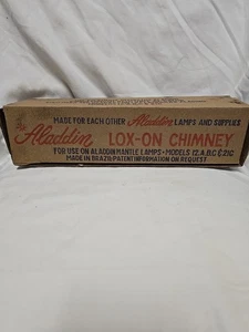 Vtg ALADDIN Lox-On Lamp Chimney 12 A B C & 21C Original Box - Picture 1 of 17