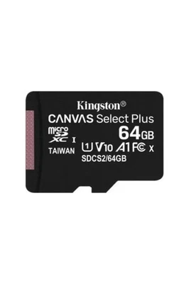 Kingston Canvas Select Plus 64Gb Microsd Card Class 10 Uhs I Waterproof Durable - Image 1 of 3