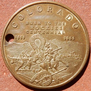 HK-544 So-Called Dollar ⚜️ COLORADO Rush to the Rockies CENTENNIAL - Bild 1 von 2