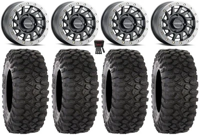 Raceline Squad 15" Wheels Bk +10mm 35" XC450 Tires Can-Am Commander Maverick - Imagem 1 de 4