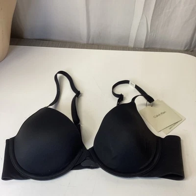 Calvin Klein Women Black Perfectly Fit Full Coverage T-Shirt Bra Size 32A - Image 1 of 4
