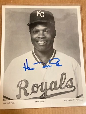 HAL MCRAE - Kansas City Royals - подписанный 8 x 10 - Изображение 1 из 2