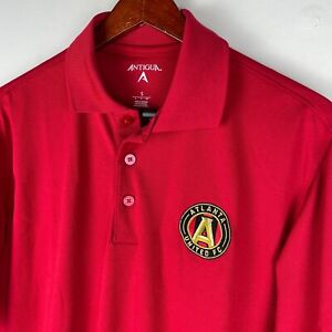 Atlanta United Polo Shirt Men's Small Red Wicking Performance Antigua MLS Soccer