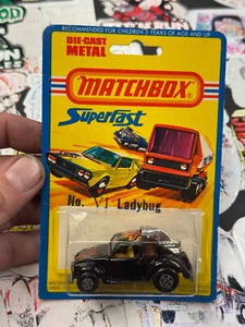 Matchbox Superfast Roman Numeral VI Lady Bug Black Blister Card Limited Edition - Picture 1 of 18