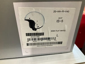 Casco de moto HJC IS-5 cara abierta SEMI PLANO BLANCO GRANDE L - Imagen 1 de 1