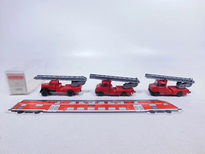 3x wiking H0 1:87 Scaletta Girevole/DL Opel Pompieri: 18 862 ecc Mint + 1x Box # - Immagine 1 di 4