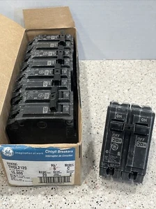 GE THQL2120 (5 PACK) Circuit Breaker, 2-Pole 20 Amp 120/240V LOT OF 5 NEW IN BOX - Picture 1 of 6