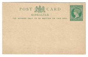 GIBRALTAR - 1889/90 Reina Victoria 5 CENTIMOS Papelería Postal Postal - Imagen 1 de 1
