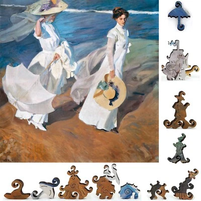 Wooden Jigsaw Puzzle for Adults by FoxSmartBox -190 Pcs-Strolling along Seashore - Image 1 of 4