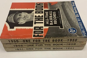 Used Set Of 3 For The Book Baseball Records 1950 1958 1961 Clean U - Picture 1 of 7