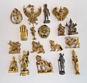 Figurine Dieu Vishnu Shiva Hanuman Lion Foo Brahma Ermite laiton Thailande VH - Picture 1 of 50