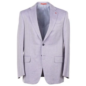 Isaia Regular-Fit Lavender Herringbone Linen-Cotton Sport Coat 40R (Eu 50) NWT - Picture 1 of 9