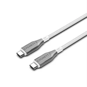 Cygnett Armoured USB-C to USB-C (2.0) Cable (2M) - White(CY4677PCTYC),5A/100W, B - Picture 1 of 1
