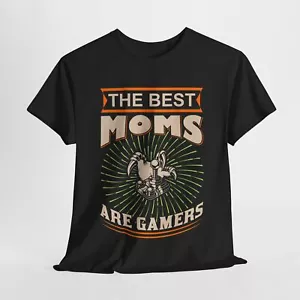 "Camiseta de algodón pesado unisex para videojuegos ""Las mejores mamás son jugadores"" - Imagen 1 de 109