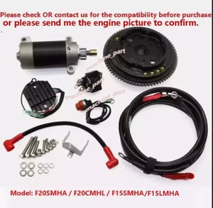 Electrical Start Conversion kit 6AH-85550-10 for Yamaha 4T 20HP F15SMHA Outboard - Picture 1 of 5