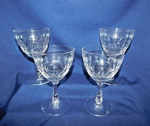 H6 - Fostoria Glass Co. USA Kimberly Water Goblets - 4 Cut 855 Stem 6071 - Bild 1 von 6